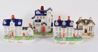 Four Staffordshire Pottery Items