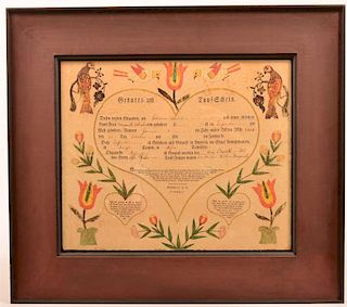 Birth and Baptismal Certificate.