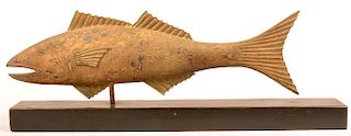 Molded Copper Cod Fish Weathervane.