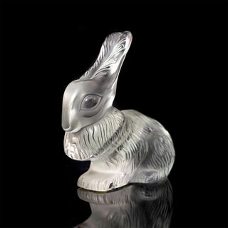 Lalique French Crystal Figurine, Rabbit, Cesar 11750