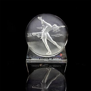Lalique Society Of America 1993 Paperweight, Figure Skater