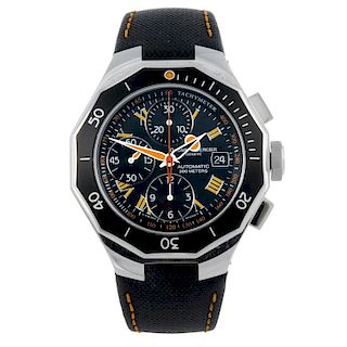 BAUME & MERCIER - a gentleman's Riviera chronograph wrist watch. Stainless steel case with calibrate
