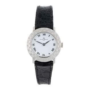 BAUME & MERCIER - a lady's wrist watch. 18ct white gold case, import hallmarked London 1976. Referen