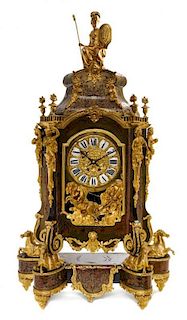 * An Important Louis XIV Gilt Bronze Mounted, Boulle Marquetry and Tortoise Shell Clock, EARLY 18TH CENTURY,