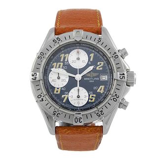 BREITLING - a gentleman's Colt Chrono chronograph wrist watch. Stainless steel case with calibrated