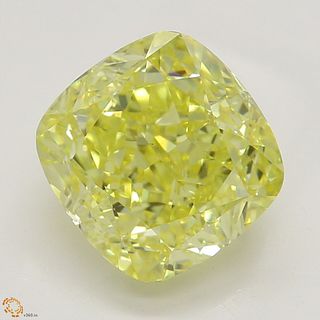 2.14 ct, Natural Fancy Intense Yellow Even Color, VS1, Cushion cut Diamond (GIA Graded), Appraised Value: $69,100 