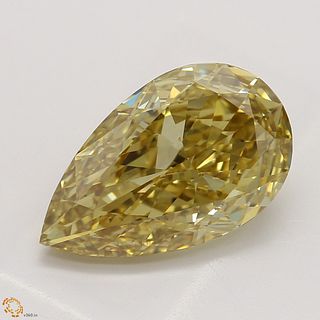 2.55 ct, Natural Fancy Brownish Yellow Even Color, VS2, Pear cut Diamond (GIA Graded), Appraised Value: $25,200 