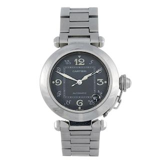 CARTIER - a Pasha de Cartier bracelet watch. Stainless steel case. Reference 2324, serial CC559343.