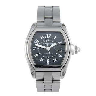 CARTIER - a Roadster bracelet watch. Stainless steel case. Reference 2510, serial 697662CD. Signed a