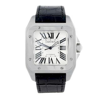 CARTIER - a Santos 100 wrist watch. Stainless steel case. Reference 2656, serial 707688PX. Signed au