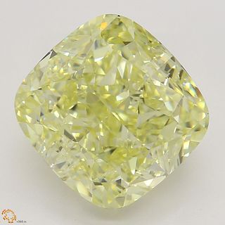 5.00 ct, Natural Fancy Yellow Even Color, VS1, Cushion cut Diamond (GIA Graded), Appraised Value: $156,400 