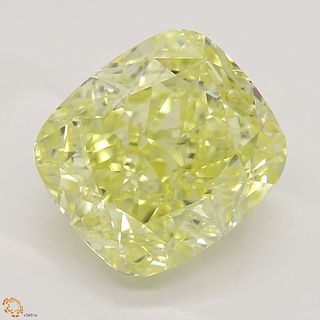 2.78 ct, Natural Fancy Intense Yellow Even Color, VVS1, Cushion cut Diamond (GIA Graded), Appraised Value: $87,000 
