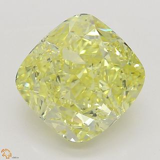 2.71 ct, Natural Fancy Intense Yellow Even Color, VS2, Cushion cut Diamond (GIA Graded), Appraised Value: $73,700 