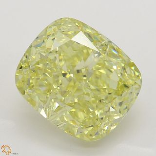5.03 ct, Natural Fancy Yellow Even Color, VVS1, Cushion cut Diamond (GIA Graded), Appraised Value: $179,500 