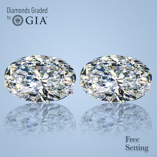 7.11 carat diamond pair Oval cut Diamond GIA Graded 1) 3.53 ct, Color D, VS1 2) 3.58 ct, Color D, VS2. Appraised Value: $314,100 