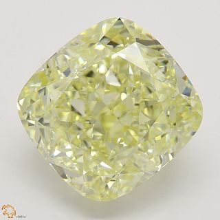 6.52 ct, Natural Fancy Yellow Even Color, IF, Cushion cut Diamond (GIA Graded), Appraised Value: $245,100 