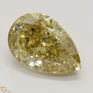 2.01 ct, Natural Fancy Brownish Yellow Even Color, VS1, Pear cut Diamond (GIA Graded), Appraised Value: $20,000 