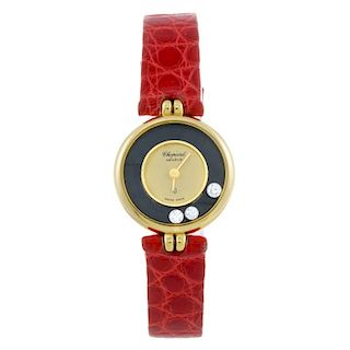 CHOPARD - a lady's Happy Diamonds wrist watch. Yellow metal case. Reference 4048, serial 200953. Qua