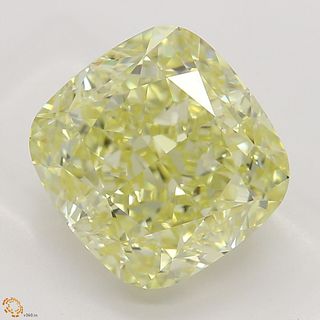 3.03 ct, Natural Fancy Yellow Even Color, IF, Cushion cut Diamond (GIA Graded), Appraised Value: $70,200 