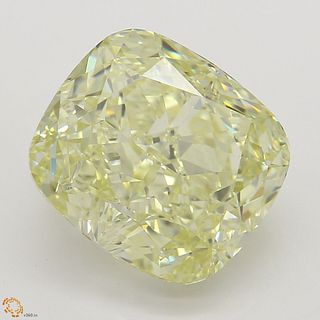 4.04 ct, Natural Fancy Yellow Even Color, VS1, Cushion cut Diamond (GIA Graded), Appraised Value: $96,100 