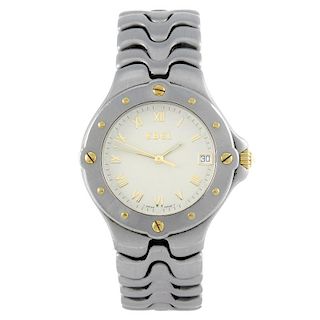 EBEL - a gentleman's Sportwave bracelet watch. Stainless steel case. Reference E6187631, serial 9391