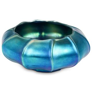 Steuben Blue Aurene Bowl