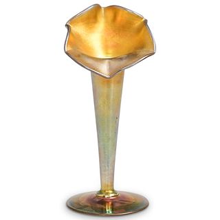 Steuben Gold Aurene Jack-in-The-Pulpit Vase