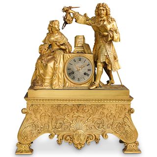 French Empire Bronze Mantle Clock