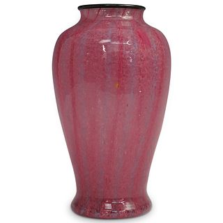 Steuben Pink and  Blue Cintra Vase