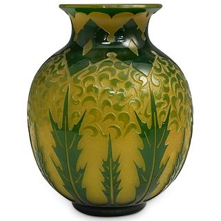 Steuben Green Jade Vase