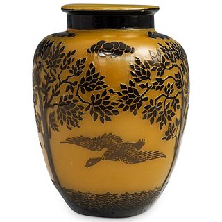 Steuben Yellow Jade Vase