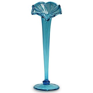 Steuben Celeste Blue Jack-in-The-Pulpit Vase