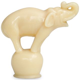 Stuben Ivory Glass Elephant