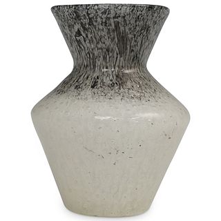 Steuben Black and  White Cluthra Vase
