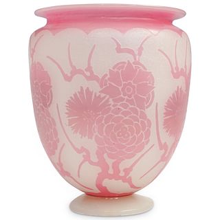 Steuben Glass Vase "Firecone Pattern"