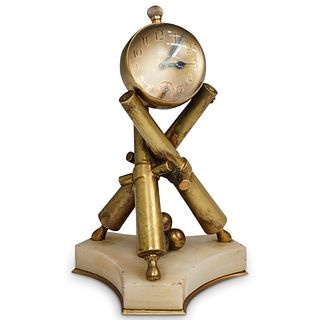 19th Cent. French Bronze Novelty Cannon Ball Clock