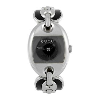 GUCCI - a lady's 123.3 bracelet watch. Stainless steel case. Numbered 11925323. Signed quartz moveme