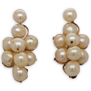 14Kt Gold and  Pearl Earrings