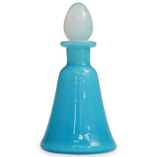 Steuben Jade Blue “bell shaped” Opalescent Stopper Perfume