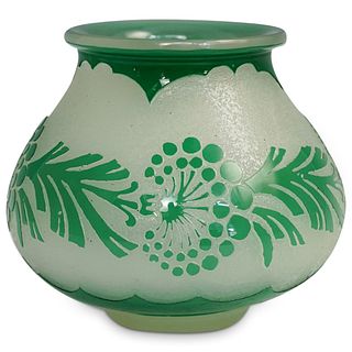 Steuben Green Jade Alhambra Vase
