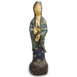 Cloisonne Guanyin Bodhisattva Buddha Figurine