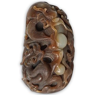 Chinese Jade Dragon Carving