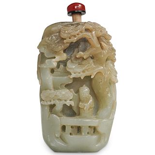 Chinese Hand Carved Jade Snuff Bottle