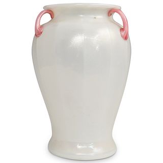 Steuben Iridescent "Ivrene" Ribbed Vase