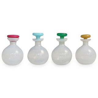 (4 Pc) Steuben Opalescent Glass Cologne Bottles
