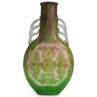 Steuben Pomona Green Pilgrim Vase