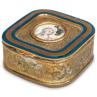 Antique French Gilt Bronze Jewellery Box