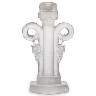 Steuben Goddess "Electra" Figural Glass Candlestick