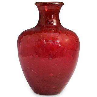 Steuben Red Cluthra Glass Vase
