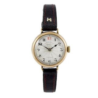 LONGINES - a lady's wrist watch. 9ct yellow gold case, import hallmarked London 1937. Numbered 50045
